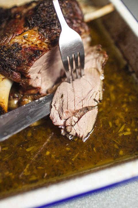 Slow Cooked Greek-Style Lamb Shoulder | Who Does the Dishes