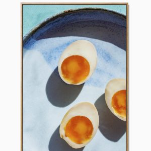 Ramen Eggs in framed canvas