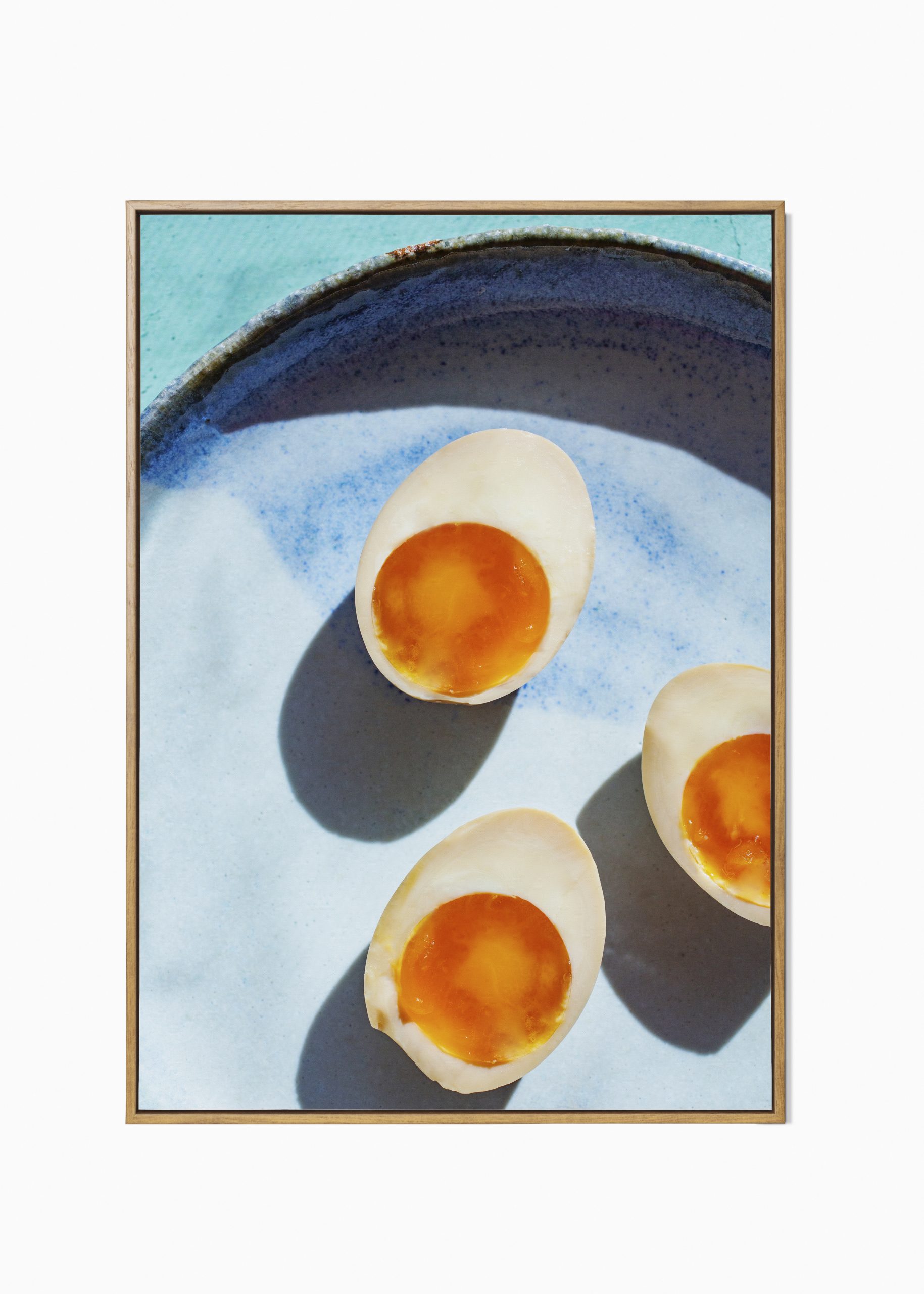 Ramen Eggs in framed canvas